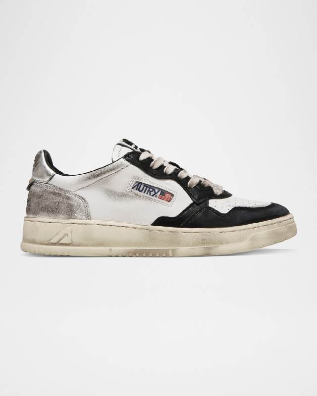 Super Vintage Low-Top Tricolor Leather Sneakers